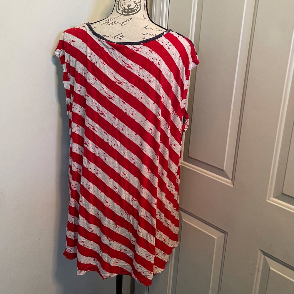 Lane Bryant blue stars and red white stripes tank - Picture 5 of 7